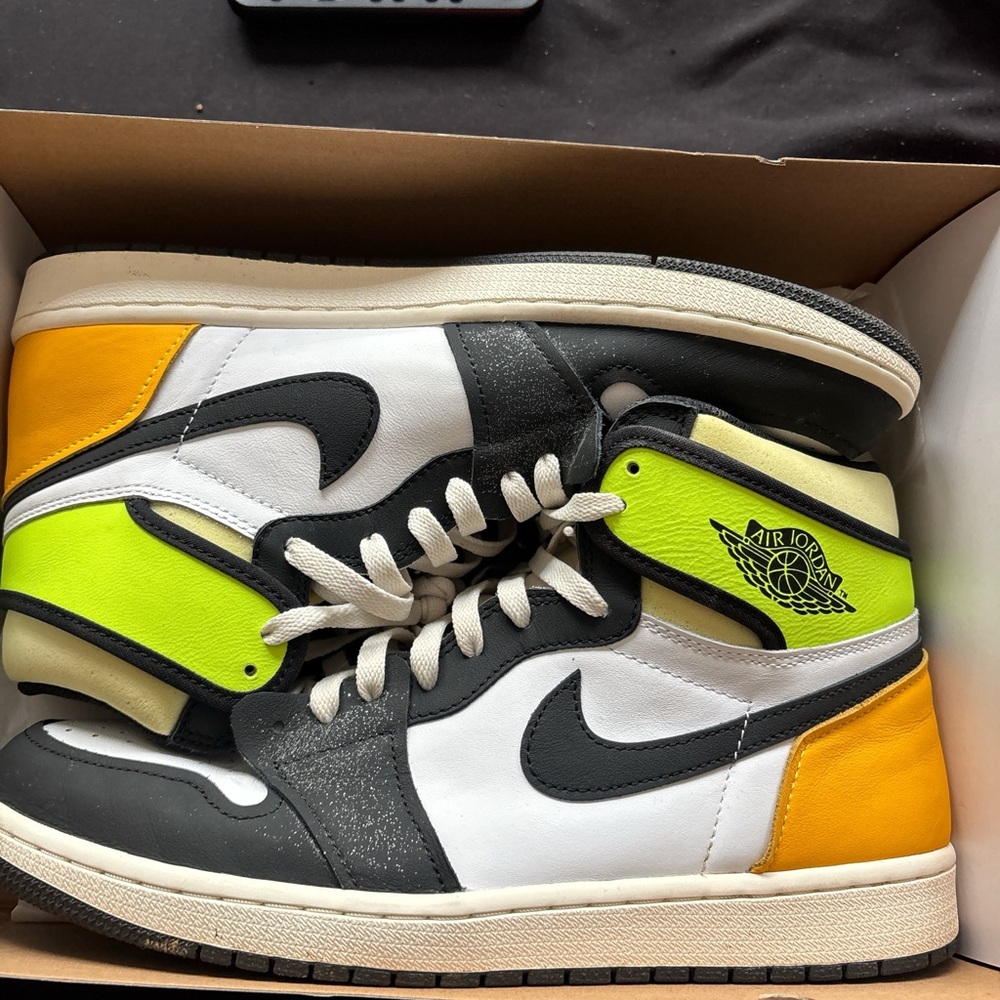 Jordan 1 Retro High OG - Black, White, Yellow, and Green